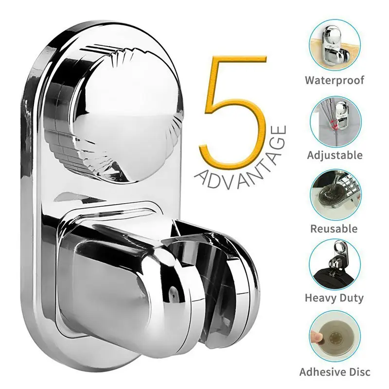 

Shower Head Holder Adjustable Suction Cup Wall Mount Handheld Shower Stand Bracket Bathroom Accessories